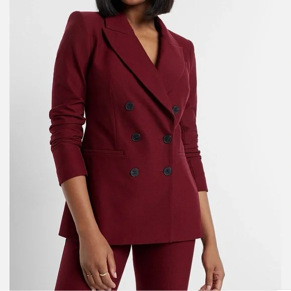 Elegant Burgundy Women's Pants - Picture 2 of 6